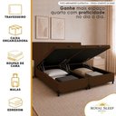 Ver imagem 6 de Cama Box Queen Bipartido Royal Sleep Suede Marrom