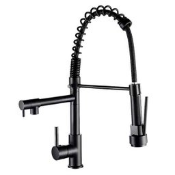 Torneira Gourmet de Cozinha Preta Monocomando Aço Inox 304 Escovado - Brinovar - 1