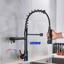 Ver imagem 4 de Torneira Gourmet de Cozinha Preta Monocomando Aço Inox 304 Escovado - Brinovar