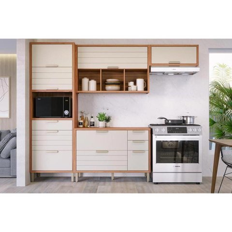 Cozinha Modulada Mgm 4 Peças Eloise C4p181 Cinamomo/off
