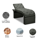 Ver imagem 4 de Maca Estofada Estética Cílios Regulável Spa Suede Ana Clara:cinza