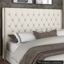 Ver imagem 2 de Cabeceira Cama Box Casal 140cm Florenza P02 Linho Creme - Mpozenato