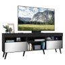 Rack TV 65" Retrô com Espelho 2 Portas Paris Multimóveis V3332 Preto - 1