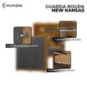 Ver imagem 6 de Cômoda Madri e Guarda Roupa Casal New Kansas Carvalho Americano Grafite - Incorplac