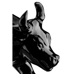 Estatua Escultura Enfeite Decorativo Touro Wall Street 30cm:preto Brilho - 2