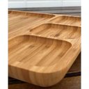 Ver imagem 3 de Petisqueira Retangular com Divisões Ecokitchen Bambu 25 Cm - Mimo Style - Bm20392