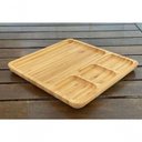 Ver imagem 1 de Petisqueira Retangular com Divisões Ecokitchen Bambu 25 Cm - Mimo Style - Bm20392