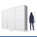 Ver imagem 5 de Guarda Roupa Casal 3 Portas de Correr 4 Gavetas Cronos Minastex