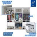 Ver mais imagens de Guarda Roupa Casal 3 Portas de Correr 4 Gavetas Cronos Minastex