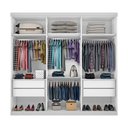 Ver imagem 4 de Guarda Roupa Casal 3 Portas de Correr 4 Gavetas Cronos Minastex