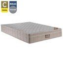 Ver imagem 2 de Cama Box Baú Casal Suede + Colchão Ortobom Airtech Molas Ensacadas 138x188x65 Bege