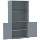 Ver imagem 3 de Armário Misto PE25 Pandin 79,20 cm (largura) MDP Cor Liso Cinza com Duas portas e Prateleira