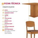 Ver imagem 6 de Mesa de Jantar Loren 90cm Tampo Mdf Canto Reto e 4 Cadeiras Copper Moderna Mobília