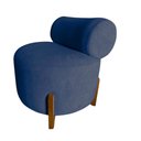 Ver imagem 1 de Poltrona Decorativa Mônaco Suede Azul Marinho