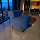 Ver imagem 7 de Poltrona Decorativa Mônaco Suede Azul Marinho