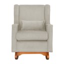 Ver imagem 2 de Poltrona Decorativa Aurora Balanço Vovo Suede Bege - Fm