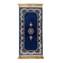Ver imagem 1 de Tapete Persa Royal Azul 50x85cm Fio Acetinado - Decoração para Quarto e Sala