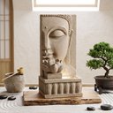 Ver mais imagens de Fonte Decorativa Buda com Flor de Lótus Cascata e LED 83 cm