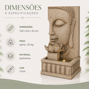 Ver imagem 5 de Fonte Decorativa Buda com Flor de Lótus Cascata e LED 83 cm