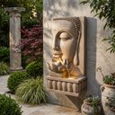 Ver imagem 2 de Fonte Decorativa Buda com Flor de Lótus Cascata e LED 83 cm