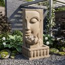 Ver imagem 3 de Fonte Decorativa Buda com Flor de Lótus Cascata e LED 83 cm