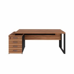 Mesa Diretor Escritório 150cm a 172cm 4 Gavetas Pé Metal F5 - 3 Mesa Diretor Escritório 150cm a 172cm 4 Gavetas Pé Metal F5 - 3