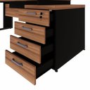 Ver imagem 6 de Mesa Diretor Escritório 150cm a 172cm 4 Gavetas Pé Metal F5