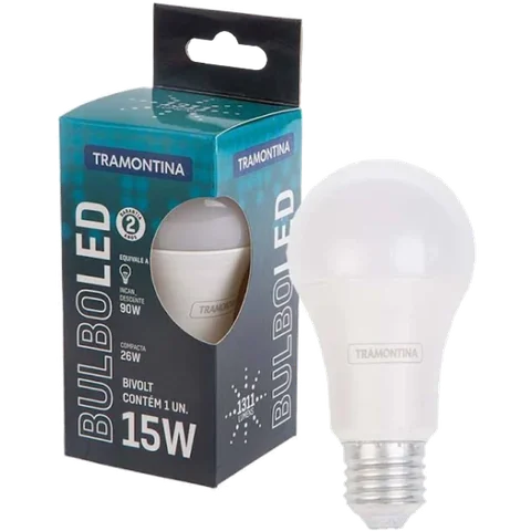 Lâmpada Bulbo Led Tramontina Branca Fria 6500K - 15W