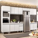 Ver imagem 1 de Cozinha Modulada 6 Módulos Composição 8 Branco - Lumil Móveis