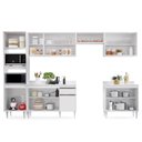 Ver imagem 3 de Cozinha Modulada 6 Módulos Composição 8 Branco - Lumil Móveis