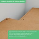 Ver imagem 6 de Guarda Roupa de Canto Bellagio 5 Portas de Bater 3 Gavetas MDP Areia HP Casa 812 173cm