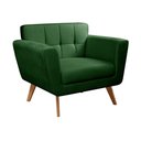 Ver imagem 2 de Poltrona Decorativa Bruna Cadeira Living Moderna Recepção Escritório - Veludo Verde