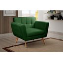 Ver imagem 4 de Poltrona Decorativa Bruna Cadeira Living Moderna Recepção Escritório - Veludo Verde