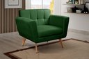 Ver imagem 4 de Poltrona Decorativa Bruna Cadeira Living Moderna Recepção Escritório - Veludo Verde