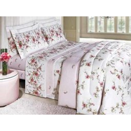 Cobre-leito Casal 3pc 100% Algodão Percal 200 Fios Livia - 1