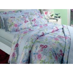 Cobre-leito Casal 3pc 100% Algodão 150 Fios Birds - 1 Cobre-leito Casal 3pc 100% Algodão 150 Fios Birds - 1