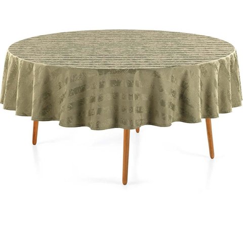 Toalha de Mesa Redonda Campestre 178cm - Karsten Erva Mate/40263