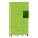 Ver imagem 1 de Roupeiro de Aço 3 Vãos 12 Portas com Pitão Pandin 1,90 M Verde Miró