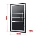 Ver imagem 4 de Porta Pivotante Alumínio Lamb.Evolution c/Pux.D.Elite Mix Preto 216x100 Brimak