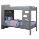 Ver imagem 1 de Beliche Triliche de Solteiro 100% MDF Com Cama Auxiliar e Estrados Reforçados Cinza - Floripa - J&A