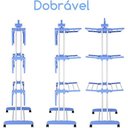 Ver imagem 5 de Varal Torre 3 Andares Inox Retrátil Compacto