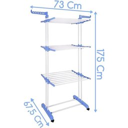 Varal Torre 3 Andares Inox Retrátil Compacto - 4