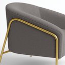 Ver mais imagens de Poltrona Sala Industrial Alta Dourado Kit 2 Stella Bouclê D03 - D’Rossi
