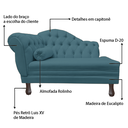 Ver imagem 5 de Recamier Sofá Esquerdo Larissa 120cm Sala Suede Azul Royal - Incasa Decor