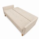 Ver imagem 5 de Sofá Cama 188cm Mari Linho Base Madeira Molas Bonnel - Bege