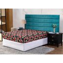 Ver imagem 3 de Lençol Casal com Elástico Prático Malha Estampada 1 Peça:21 Floral Vermelho