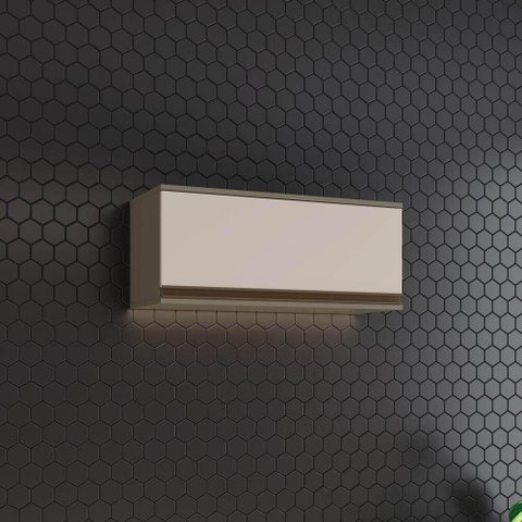Armário Aéreo de Cozinha Lora 80cm 1 Porta Basculante Rustic Casa 812