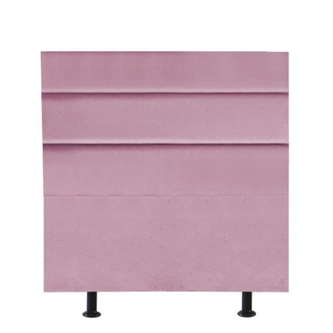 Cabeceira Estofada Argentina 100cm Solteiro para Cama Colchão Box Quarto Suede Rosa Bebê - Aurora