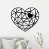Escultura de Parede em MDF Coração Geométrico - 1