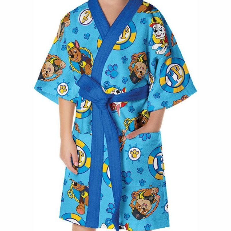 Roupão Infantil Patrulha Canina Azul Aveludado - PP | MadeiraMadeira